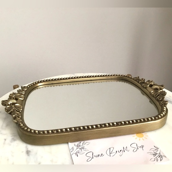 Anthropologie Other - Anthropologie Gleaming Primrose Vanity Mirrored Tray NIB NWT RARE